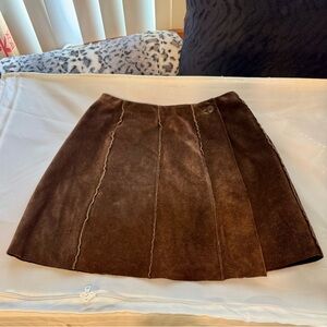 Banana  Republic Brown Suede Mini Skirt